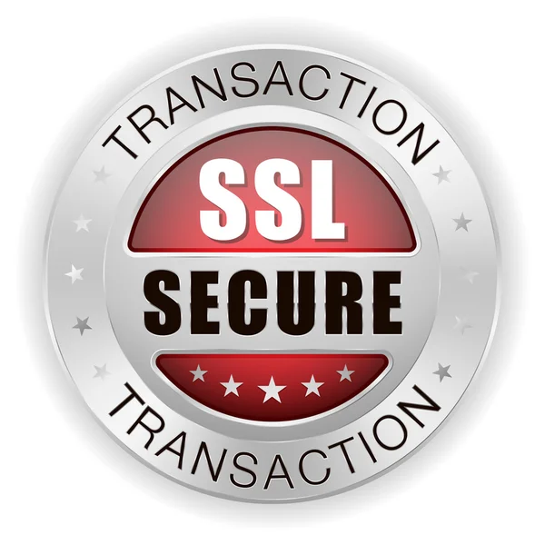 SSL säker transaktion badge — Stock vektor