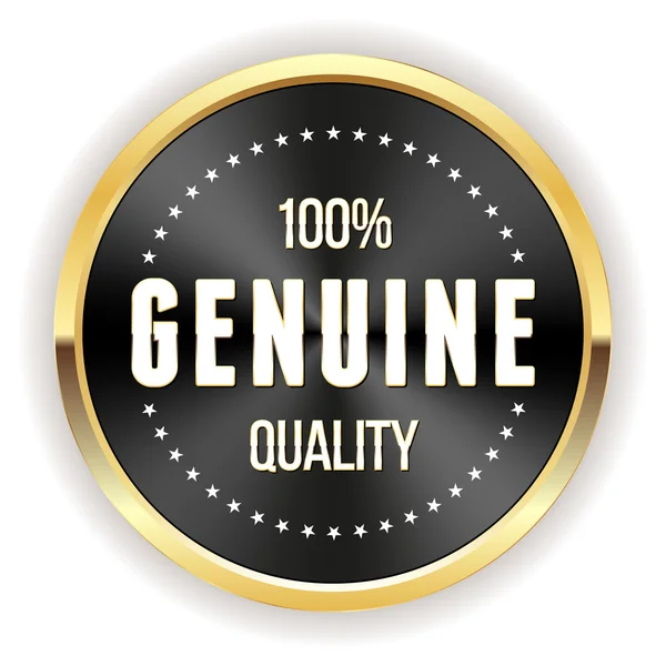 Distintivo de qualidade genuína —  Vetores de Stock