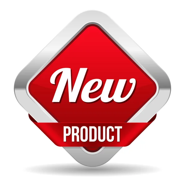 Πλατεία νέο προϊόν κουμπί — Διανυσματικό Αρχείο