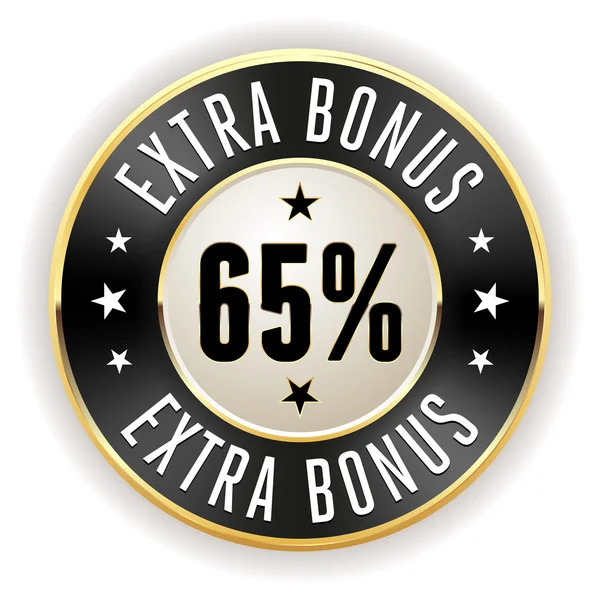 65 percent extra bonus — Stock Vector