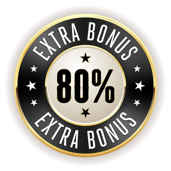 80 percent extra bonus — Stock Vector