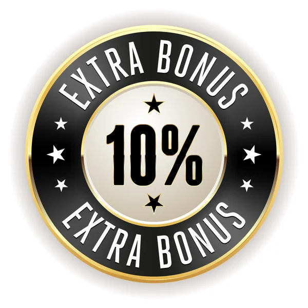 10 percent extra bonus — Stock Vector