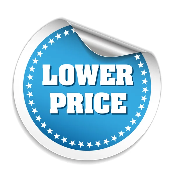 Modré nižší cenovku — Stockový vektor