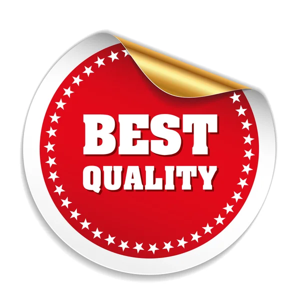 Rode beste kwaliteit Sticker — Stockvector