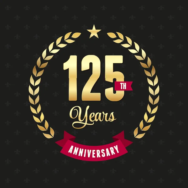 Couronne de laurier 125 ans anniversaire — Image vectorielle