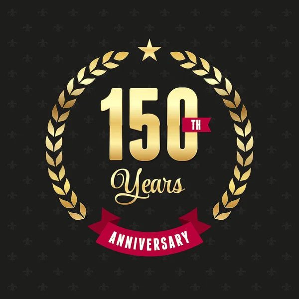 150 ans couronne de laurier anniversaire — Image vectorielle