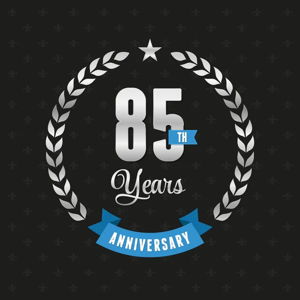 85 anni corona anniversario — Vettoriale Stock