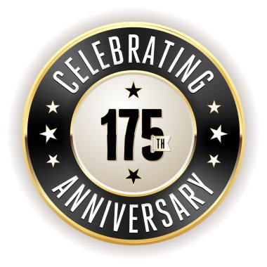 175th yıldönümü rozeti siyah