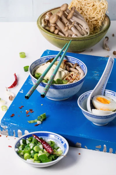 Asian soup ramen with feta cheese — Stock Image Asian soup ramen with feta cheese Royalty Free Stock Images