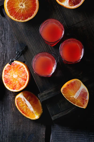 Cocktail met bloedsinaasappelen — Stockfoto