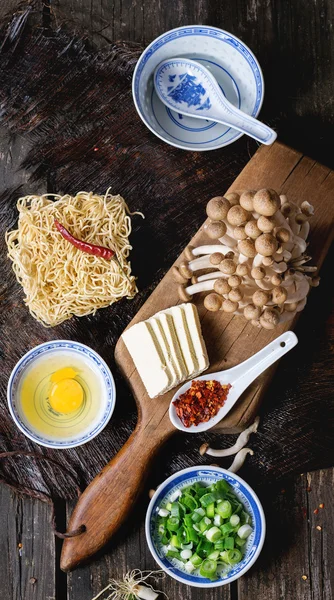 Ingredients for asian soup ramen — Stock Image Ingredients for asian soup ramen Stock Picture