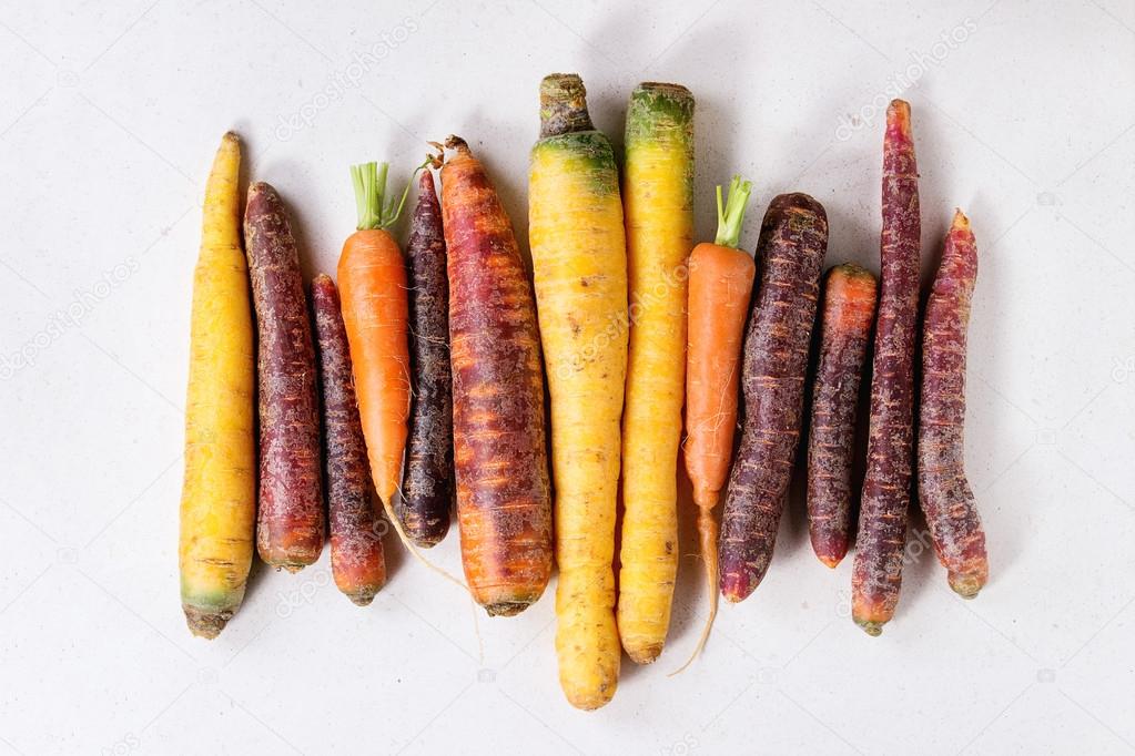 Colorful raw carrots