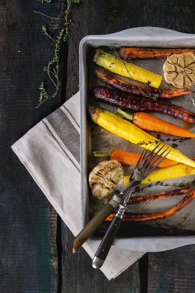 Renkli havuç pişmiş