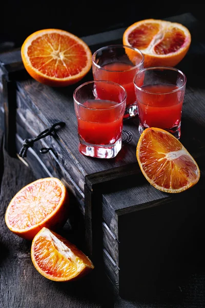 Cocktail with Blood oranges — Stock Photo, Image