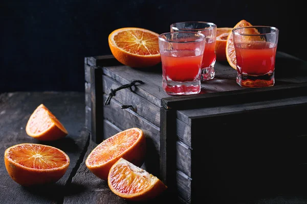 Cocktail met bloedsinaasappelen — Stockfoto