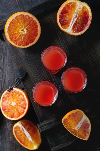 Cocktail con arance rosse — Foto Stock