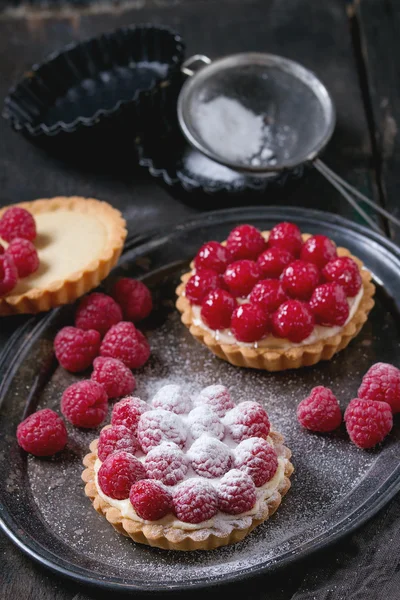 Tartlet s malinami — Stock fotografie