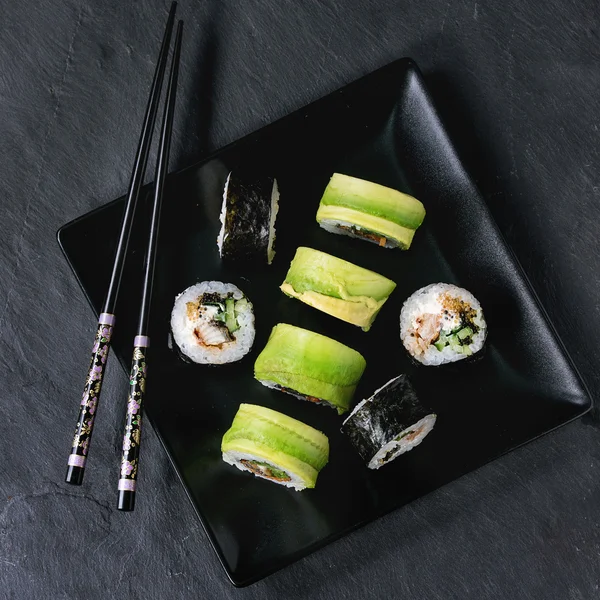 Sushi tekercs beállítása — Stock Fotó