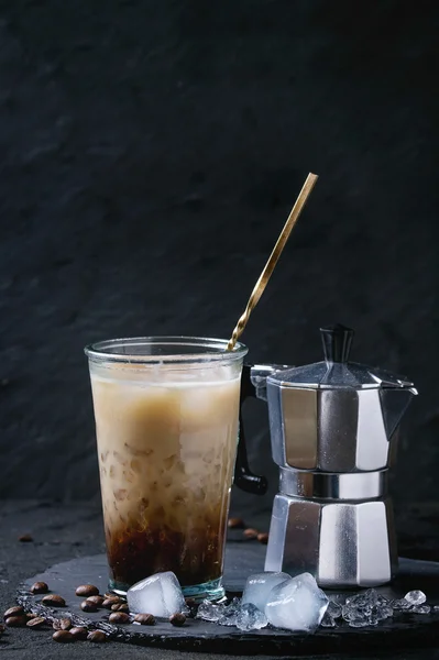 Eiskaffee mit Sahne — Stockfoto