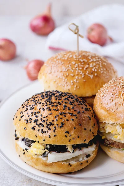 Hambúrguer vegetariano caseiro — Fotografia de Stock