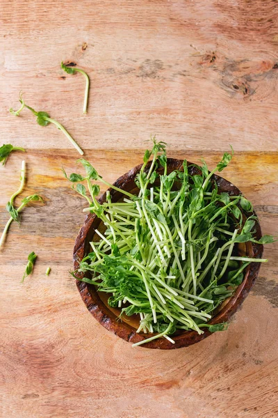 Cuenco de brotes de guisante — Foto de Stock