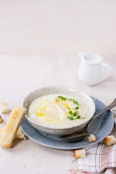 Sopa de espárragos blancos — Foto de Stock