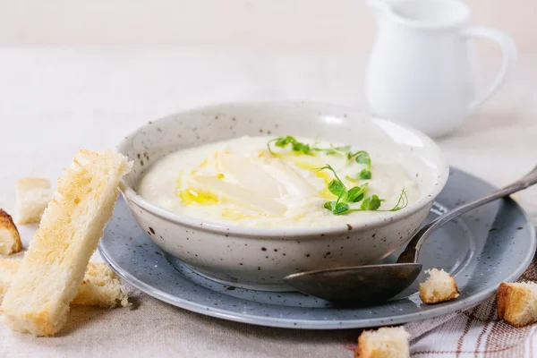 Sopa de espárragos blancos — Foto de Stock