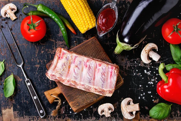 Fondo de verduras BBQ — Foto de Stock