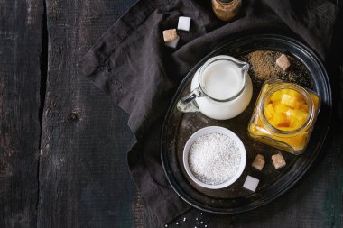 Tapyoka tatlı mango ile