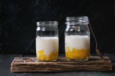 Tapyoka tatlı mango ile