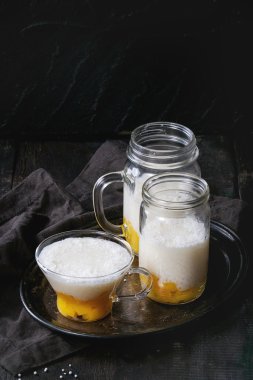 Tapyoka tatlı mango ile