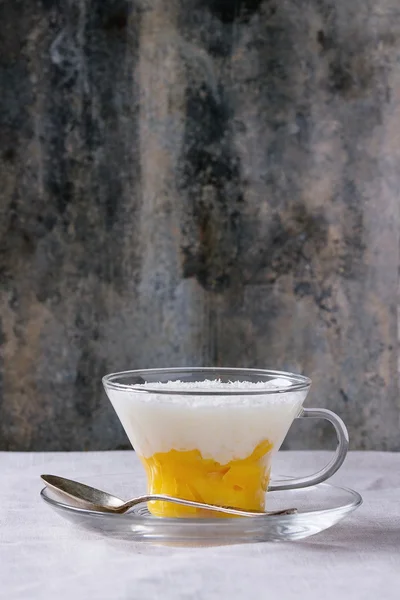 Tapioka-Dessert mit Mango — Stockfoto