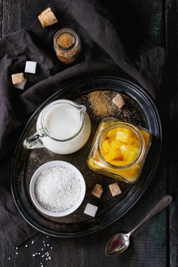 Tapyoka tatlı mango ile