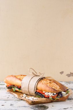 Vejetaryen baget sandviç
