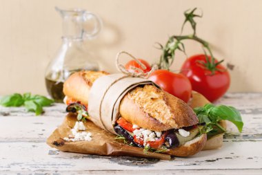 Vejetaryen baget sandviç