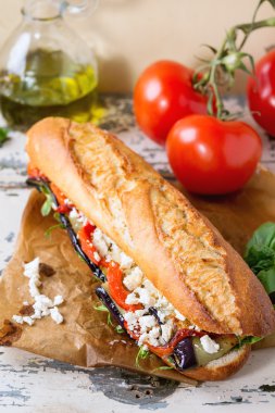 Vejetaryen baget sandviç