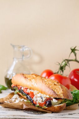 Vejetaryen baget sandviç