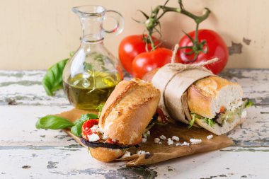 Vejetaryen baget sandviç