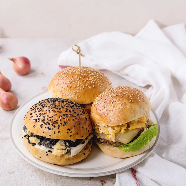 Domácí vegetarián burger — Stock fotografie