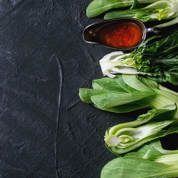 Assortimento di bok choy crudo — Foto Stock