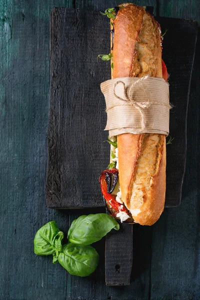 素食面包三明治 — 图库照片