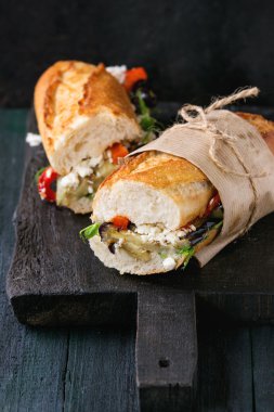 Vejetaryen baget sandviç