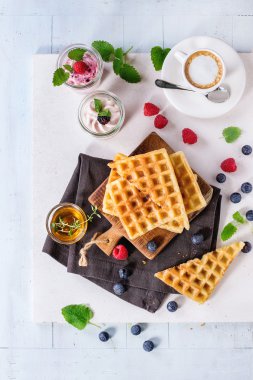 Belçika waffle ile Kahvaltı