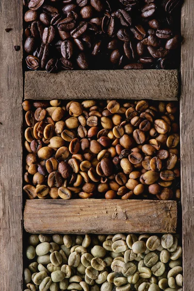 咖啡豆的变化 — 图库照片