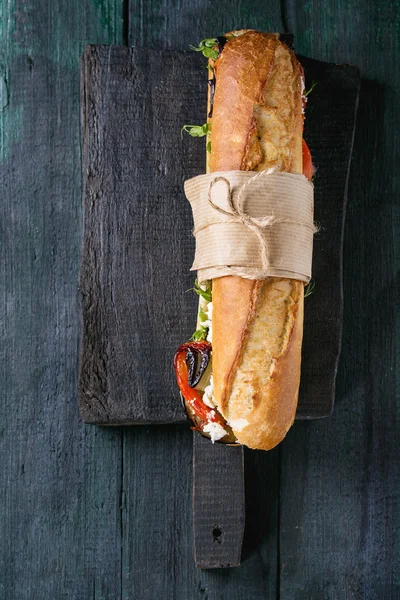 Sandwich de baguette vegetariano — Foto de Stock