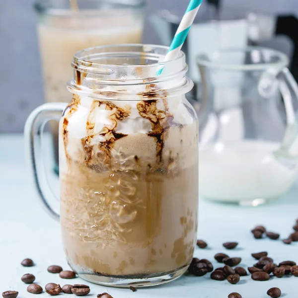 Ice coffee with cream — Stock Photo, Image