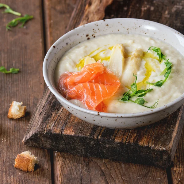 stock image White asparagus soup