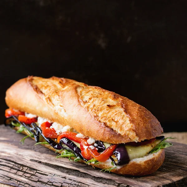 Vejetaryen baget sandviç — Stok fotoğraf