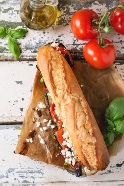 Vejetaryen baget sandviç