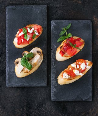 Bruschetta çeşitli